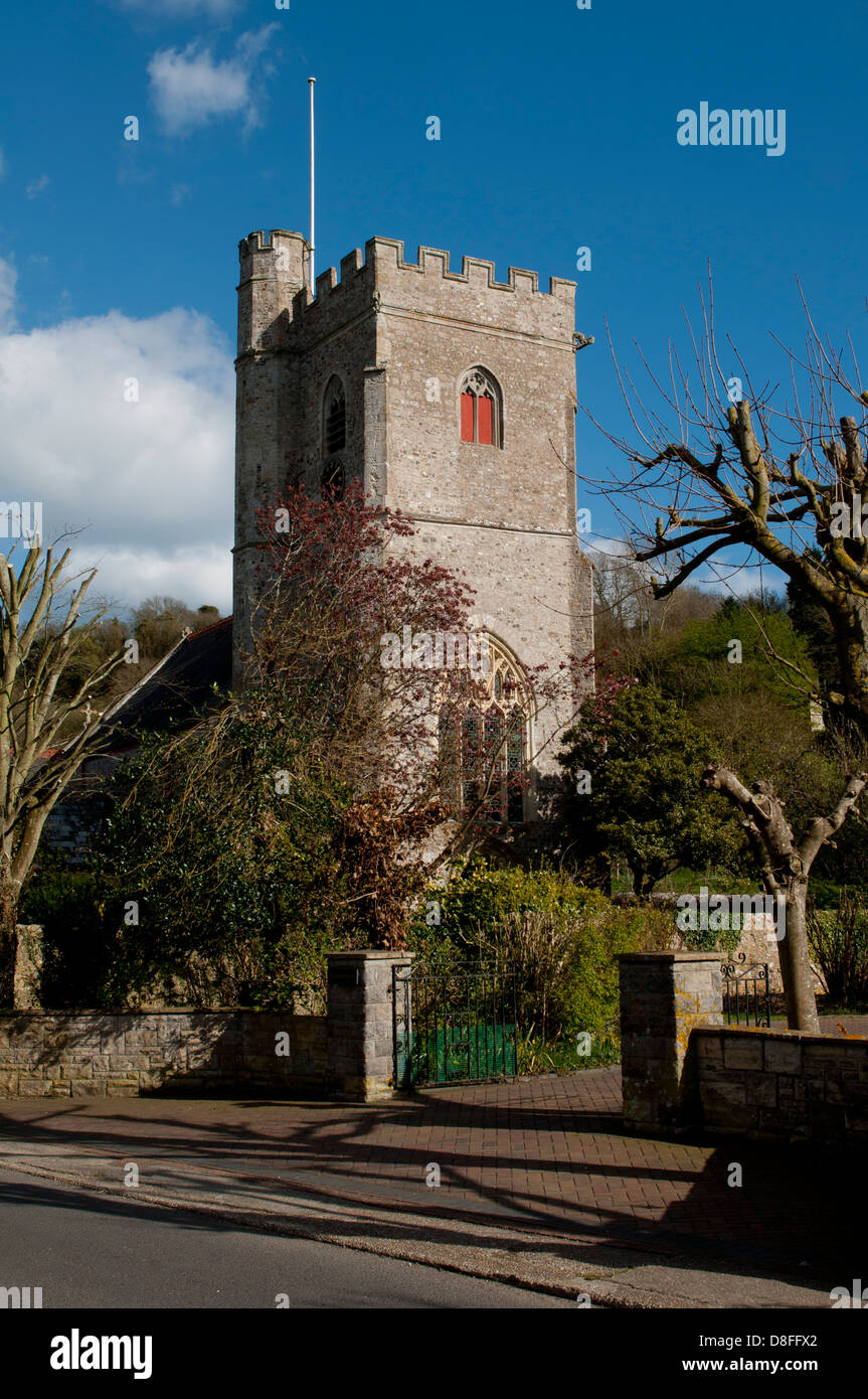 St. Michael`s Church, Axmouth, Devon, England, UK Stock Photo